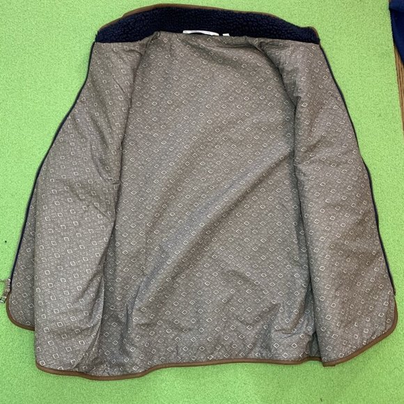 Peter Millar Mountainside Sherpa Vest 2-Way Full Zip Navy Blue Size Large - Picture 5 of 7